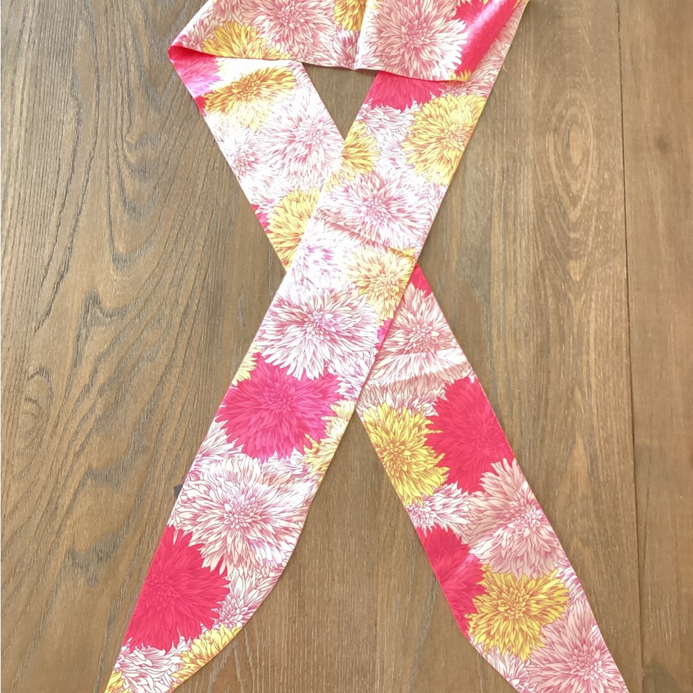 Floral Pink and Yellow Scarf